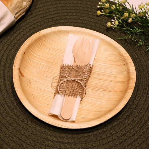 10 Inch Round Palm Leaf Plate